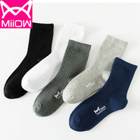 MiiOW 猫人 男士袜子 中低筒 5双装 多色可选