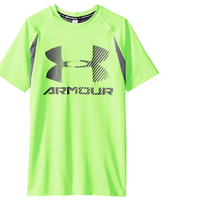 UNDER ARMOUR 安德玛 男童短袖衬衫 绿色 XS