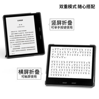 锦读（JINDU） 适配亚马逊Kindle Oasis3电子书保护套7英寸阅读器2019KO壳彩绘 亲肤折叠款-深空灰 【适配于Oasis3 】