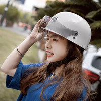 Lmm 电动电瓶车头盔韩版男女半盔夏季四季机防晒可爱儿童通用灰安全帽