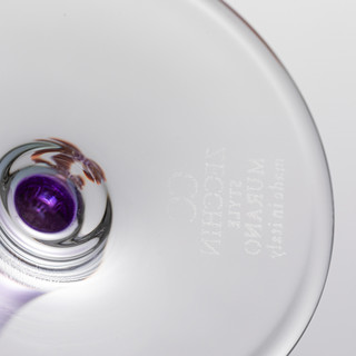 意大利原产ZECCHIN叶纹系列笛型杯高脚杯红酒杯 紫色