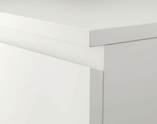 IKEA 宜家 MALM马尔姆系列 两斗抽屉柜 白色 40x55cm