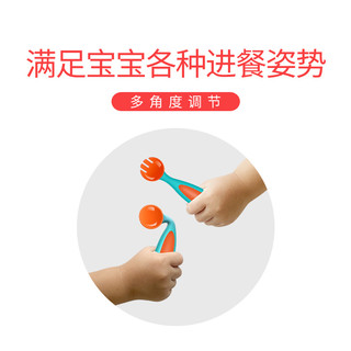 boon 宝宝弯头勺辅食勺儿童勺子叉子学吃饭训练勺一岁婴儿餐具套装