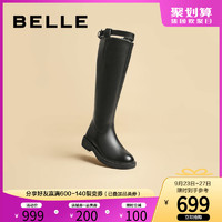 BeLLE 百丽 20753DG0 女士英伦风皮带扣高筒靴