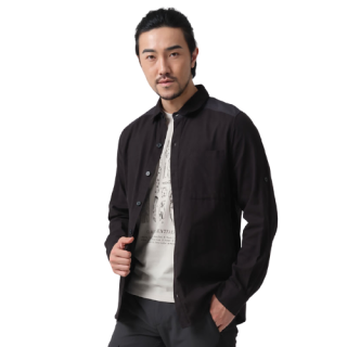 DECATHLON 迪卡侬 男士户外休闲长袖衬衫 黑色