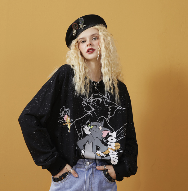 妖精的口袋 10303016 猫和老鼠联名卫衣 *2件