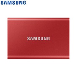 SAMSUNG 三星 500GB Type-c移动硬盘 固态PSSD T7 火星红MU-PC500R
