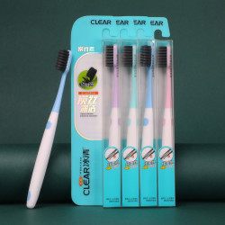 冰清情侣牙刷竹炭软毛成人竹炭软毛家用绿茶刷丝牙刷家庭装批发