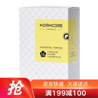 NORMCORE系列导管式无香型卫生棉条 混合16支装 *4件