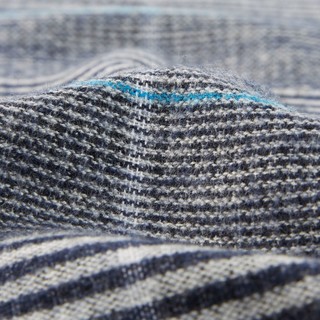HLA 海澜之家 男士经典双面款保暖围巾HZDAJ4E015A15 蓝灰花纹180x30cm