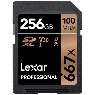 Lexar 雷克沙 SD卡 256G 667X 存储卡 100MB/s