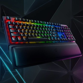 RAZER 雷蛇 黑寡妇蜘蛛V3 Pro 104键 2.4G蓝牙 HYPERSPEED 多模无线机械键盘 黑色 雷蛇绿轴 RGB