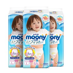 Moony 尤妮佳 女宝拉拉裤 L44*3