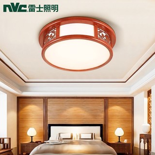 nvc-lighting 雷士照明 中式灯具led吸顶灯 古典实木仿羊皮灯 18W *2件