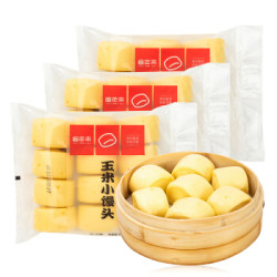 福年来 小玉米馒头 360g*3袋 36个 杂粮馒头 粗粮 儿童早餐 速食早餐 速冻食品 早茶点心 *14件
