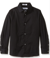 Calvin Klein 卡尔文·克莱 男童长袖条纹衬衫 K471311 黑色 4