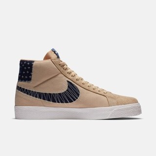 NIKE 耐克 SB Blazer Zoom Mid 中性运动板鞋 CT0715-200 浅棕/海军蓝