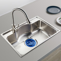 美仕杰水槽洗菜盆单槽 优质304不锈钢水槽 厨房洗碗池 720*480