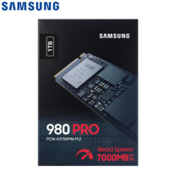三星(SAMSUNG)1TB SSD固态硬盘 M.2接口(NVMe协议PCIe 4.0 x4) 980 PRO (MZ-V8P1T0BW)