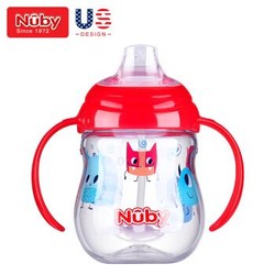 努比（Nuby） 婴儿鸭嘴杯 儿童防漏吸管杯水杯 宝宝学饮杯tritan材质270ML 红色 +凑单品
