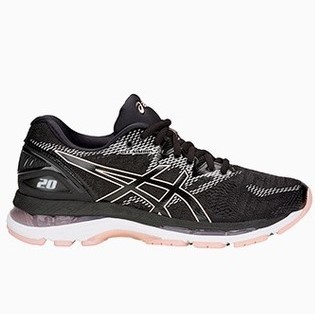 ASICS 亚瑟士 GEL NIMBUS 20 女士跑鞋 T850N-001 黑色/玫瑰色 39