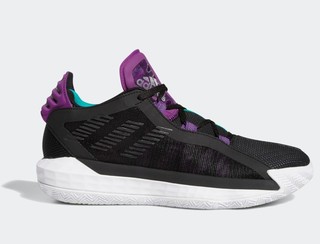 adidas 阿迪达斯 Dame 6 GCA 男士篮球鞋 EF9872 1号黑色/荣绿/荣耀紫/信号珊瑚粉 43