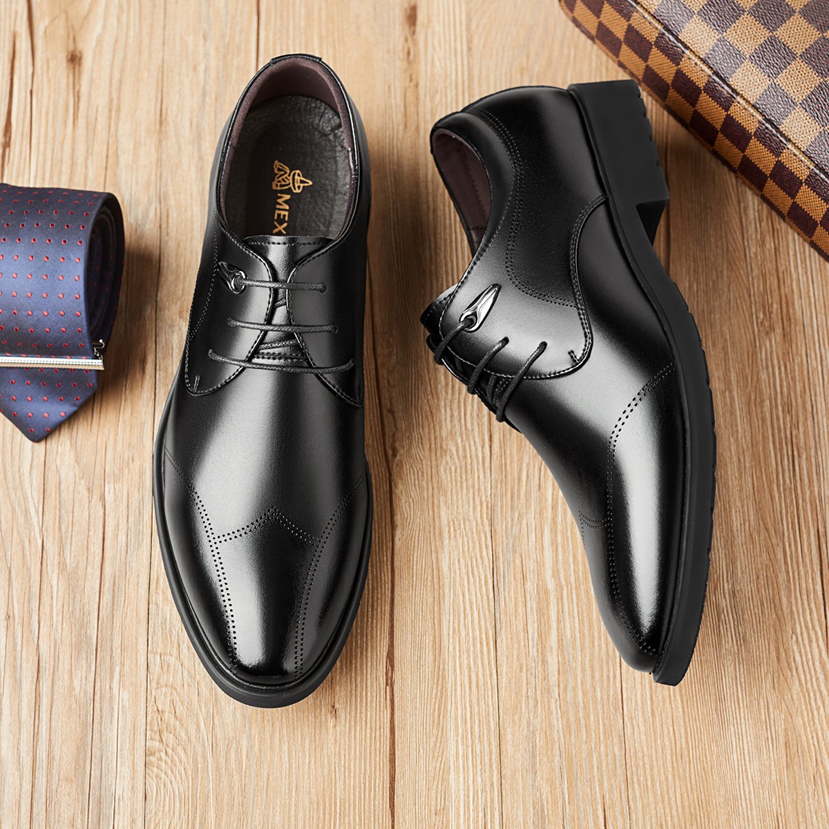 mexican稻草人d38511hs男士商务皮鞋