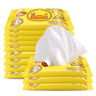 B.Duck 小黄鸭 消毒湿巾独立包装 卫生湿巾 10片*12包 消毒棉片+凑单品