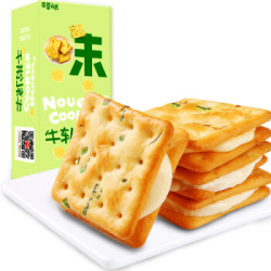 百草味 牛轧饼干(香葱味)200g *16件