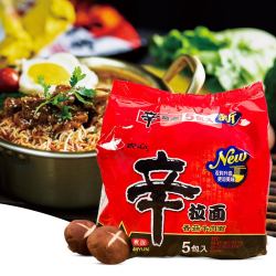 农心韩式辣白菜辛拉面120g方便面袋装5连包泡菜汤面煮面速食