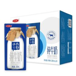 三元 小方白纯牛奶 200ml*24盒 *5件