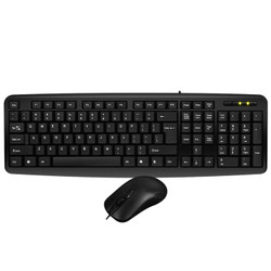 灵蛇（LINGSHE）有线键鼠套装 办公键鼠套装  防水鼠标键盘套装MK200黑色 *3件