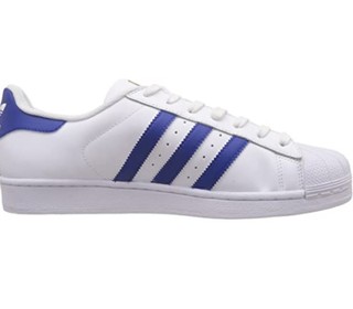 adidas Originals SUPERSTAR FOUNDATION 男士运动板鞋 B27141 亮白/学院蓝/亮白  42