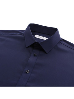 Youngor-CEO/雅戈尔秋季新品男士商务休闲藏青色长袖衬衫916FFY