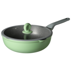 COOKER KING 炊大皇 麦饭石色不粘锅炒锅 30cm