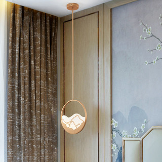 新中式单头小吊灯轻奢现代中国风艺术餐厅吧台创意个性卧室床头灯