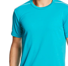 adidas 阿迪达斯 男士运动T恤 DJP82 蓝色/白色 XL