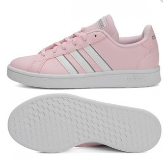 adidas NEO Grand Court系列 女款休闲运动鞋 EG5948 粉白灰 38