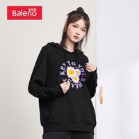 班尼路（Baleno）卫衣宽松小雏菊印花连帽卫衣女宽松套头上衣