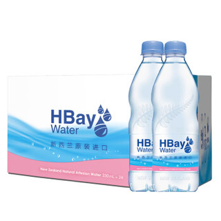 HBay 纽湾 新西兰原装进口纽湾HBay饮用天然泉水矿泉水 330ml*24瓶整箱装小瓶水母婴水