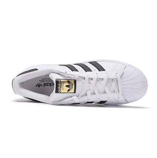 adidas Originals SUPERSTAR 女士休闲运动鞋 C77153 白色/黑色/金色 38