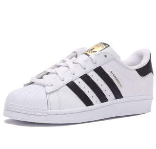 adidas Originals SUPERSTAR 女士休闲运动鞋 C77153 白色/黑色/金色 38