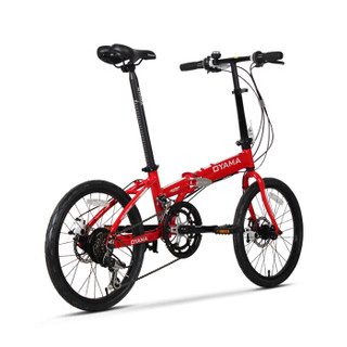 欧亚马 OYAMA折叠自行车20寸12速铝合金折叠车架男女款天际-M500D 红色