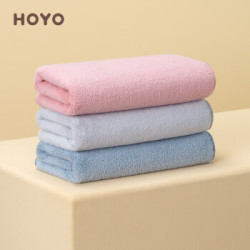 日本HOYO雪滑绒毛巾三条装 儿童婴幼儿可用大毛巾 樱若+薄墨+千草