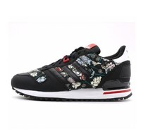 adidas Originals ZX 700 女士跑鞋 BA9313 黑/花卉印花 37.5