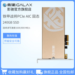 影驰 铁甲战将PCIe AIC 240G NVMe 台式机电脑固态硬盘SSD显卡位