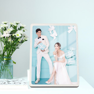 大韩创意水晶相框洗照片做成摆台影楼婚纱照放大挂墙相片摆件定制
