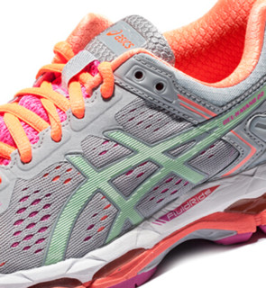 ASICS 亚瑟士 Gel-Kayano 22 女士跑鞋 T597N-4407 银灰/珊瑚色 39.5