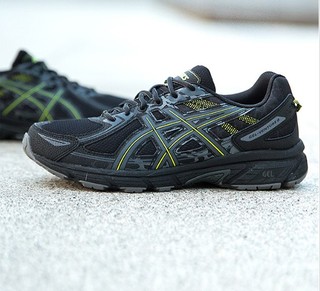 ASICS 亚瑟士 Gel-Venture 6 男士越野跑鞋 T7G1N-001 黑色/黄色 40