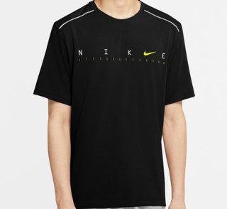 NIKE 耐克 DRI-FIT MILER FUTURE FAST系列 男士运动T恤 CJ6484-010 黑/银 M